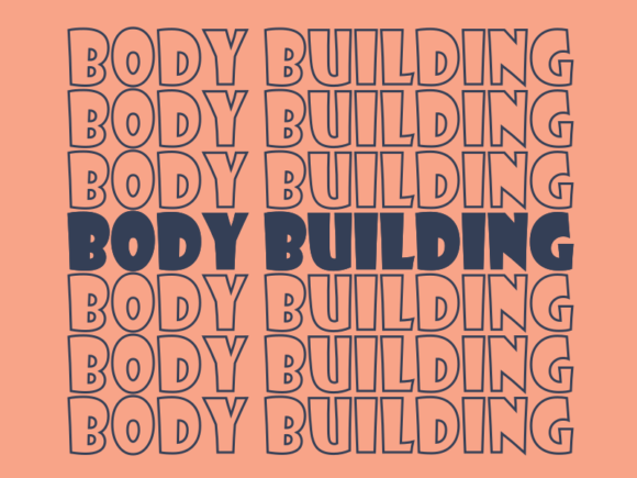 Body Building SVG Cut File: Graphics for Print Templates