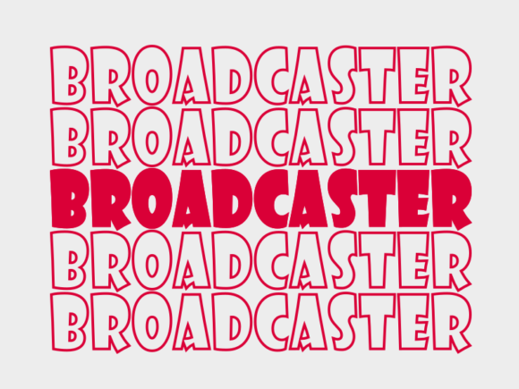 Broadcaster SVG Cut File: Graphics for Print Templates