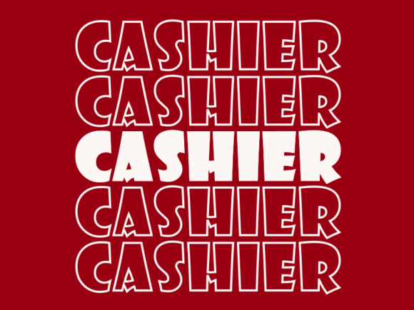 Cashier SVG Cut File: Graphics for Print Templates