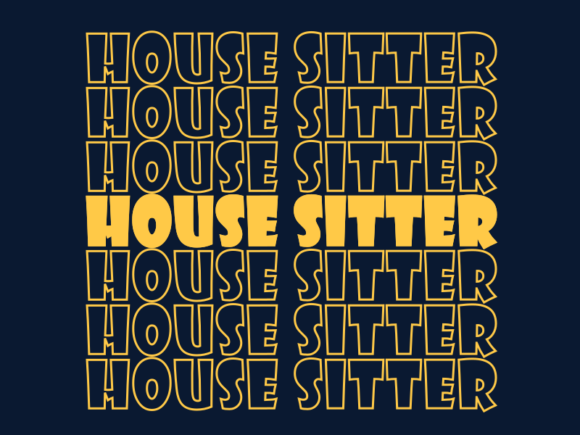 House Sitter SVG Cut File: Graphics for Print Templates