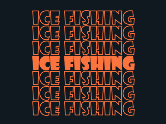 Ice Fishing SVG Cut File: Graphics for Print Templates