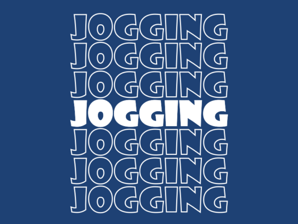Jogging SVG Cut File: Graphics for Print Templates