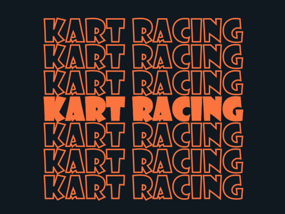 Kart Racing SVG Cut File: Graphics for Print Templates