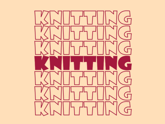 Knitting SVG Cut File: Graphics for Print Templates