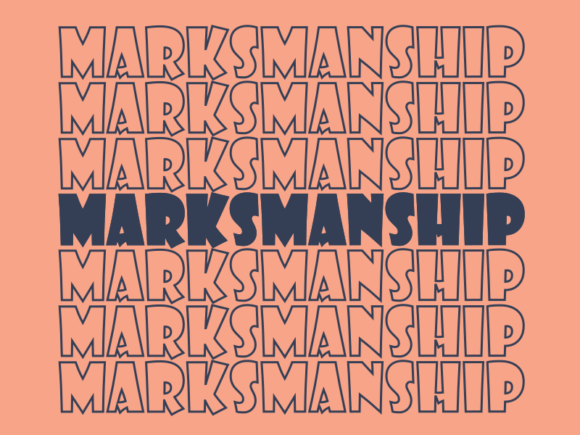 Marksmanship SVG Cut File: Graphics for Print Templates