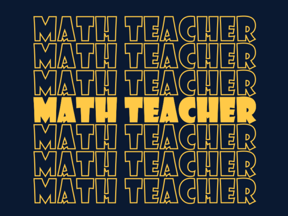 Math Teacher SVG Cut File: Graphics for Print Templates