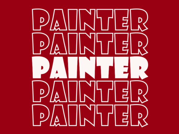 Painter SVG Cut File: Graphics for Print Templates