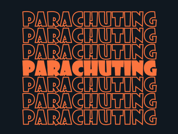 Parachuting SVG Cut File: Graphics for Print Templates
