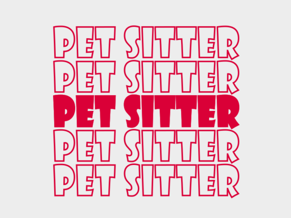 Pet Sitter SVG Cut File: Graphics for Print Templates