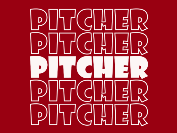 Pitcher SVG Cut File: Graphics for Print Templates