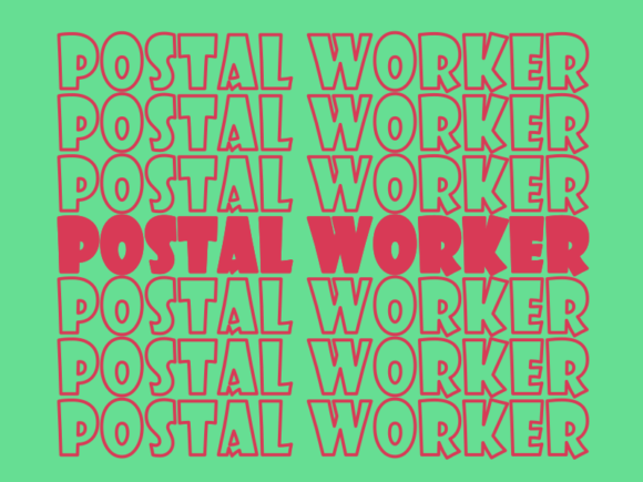 Postal Worker SVG Cut File: Graphics for Print Templates
