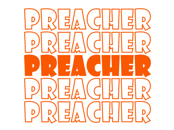 Preacher SVG Cut File: Graphics for Print Templates
