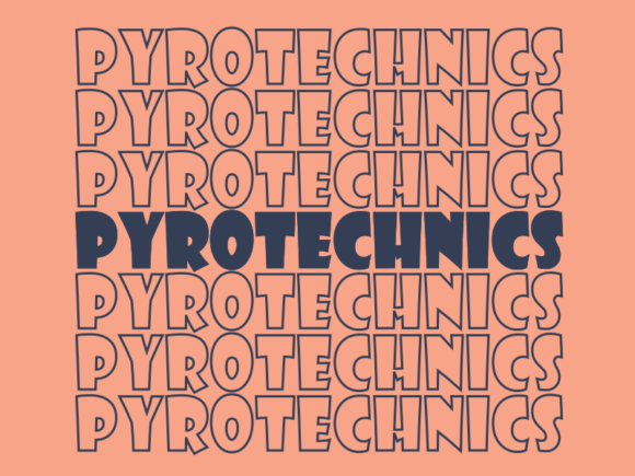 Pyrotechnics SVG Cut File: Graphics for Bold Print Templates