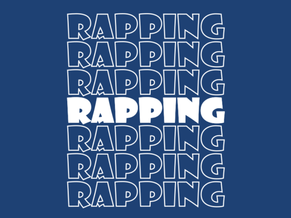 Rapping SVG Cut File: Graphics for Print Templates