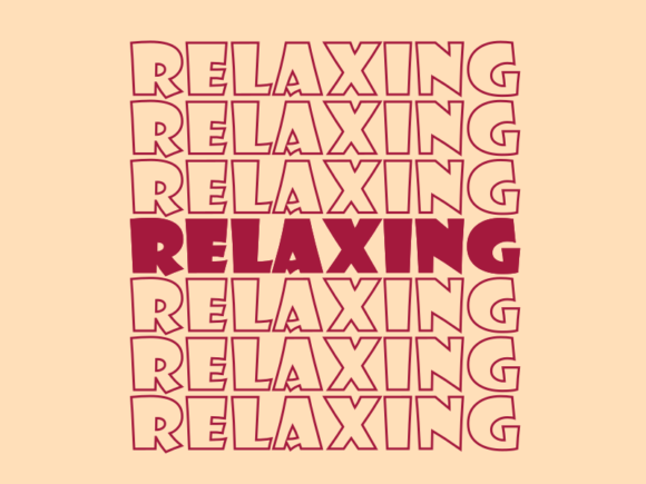 Relaxing SVG Cut File: Graphics for Print Templates
